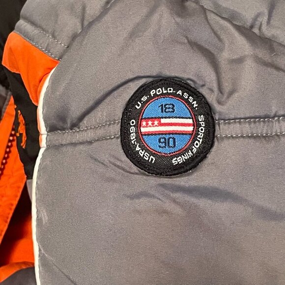 U.S. Polo Association Boys Winter Coat- Gray and Orange Polo Coat/Jacket Size 2T - Picture 4 of 9